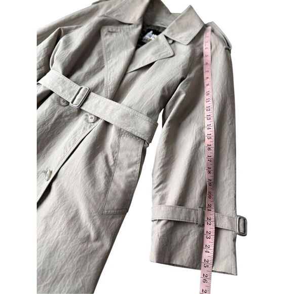 Vintage London Fog Tan/Beige Thinsulate 3M Double Breasted Long Trench Coat - Picture 12 of 13